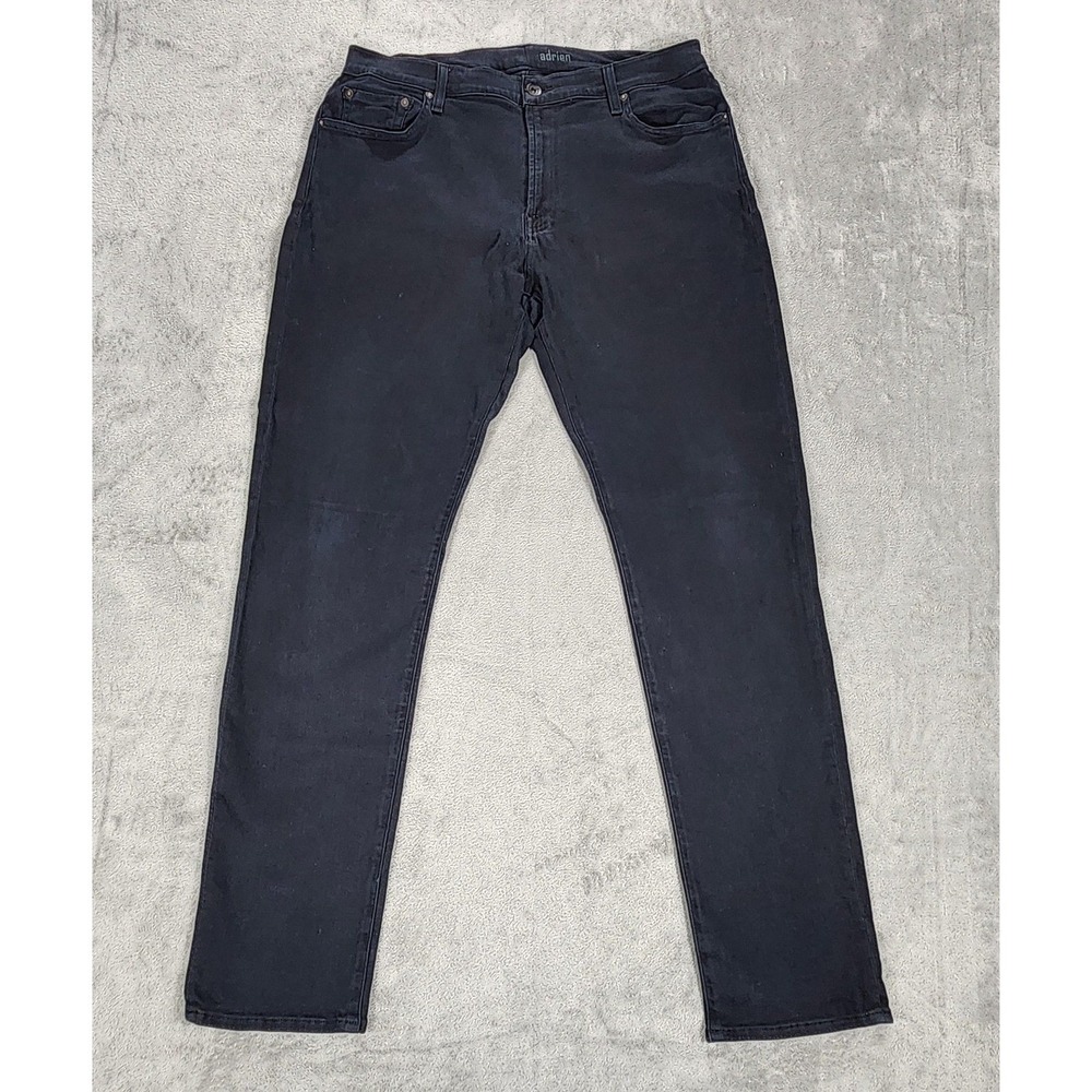 7 For All Mankind Adrien Jeans Mens 38x31 Black Slim Tapered Stretch Denim Pants